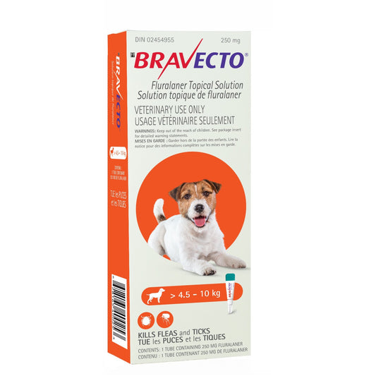 Bravecto Topical Solution for Dogs, 4.6 - 10 kg (Orange), 1 Applicator