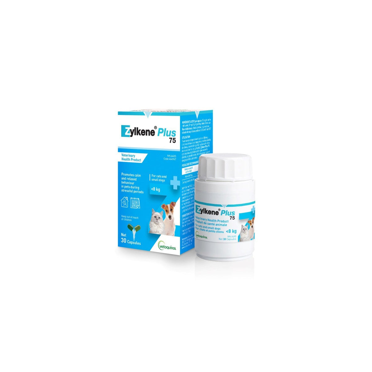 Zylkene Plus Capsules for Cats and Dogs 30 Cap 75 mg - Default Title - product image 1