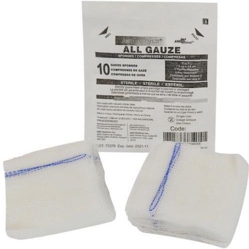 Gauze Sponge Non Woven Sterile 16 Ply (X-Ray) Pack of 10 Sponges 4 in x 4 in - Default Title - product image 1