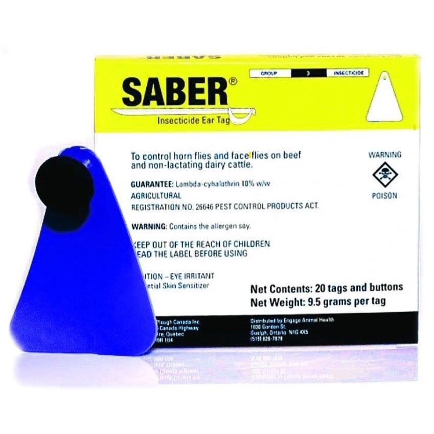 Insecticide Fly Tag Saber Pack of 20 10 % for Farm Animals - Default Title - product image 1