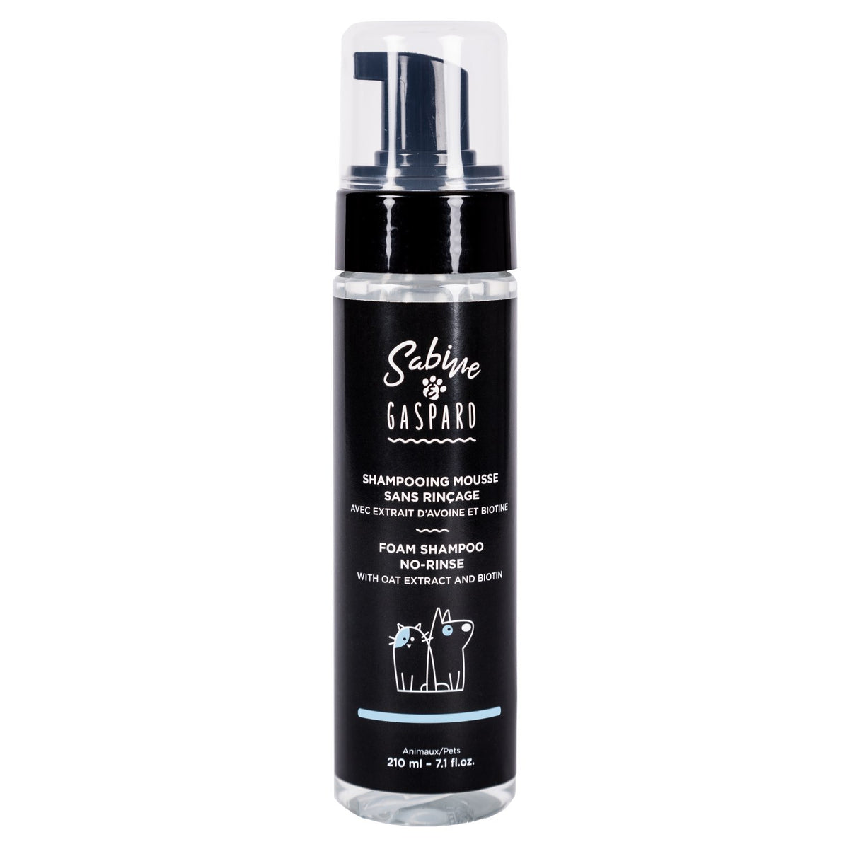 Shampoo Foam No-Rinse with Oat and Biotin for Dogs 210 mL Bottle - Default Title - product image 1