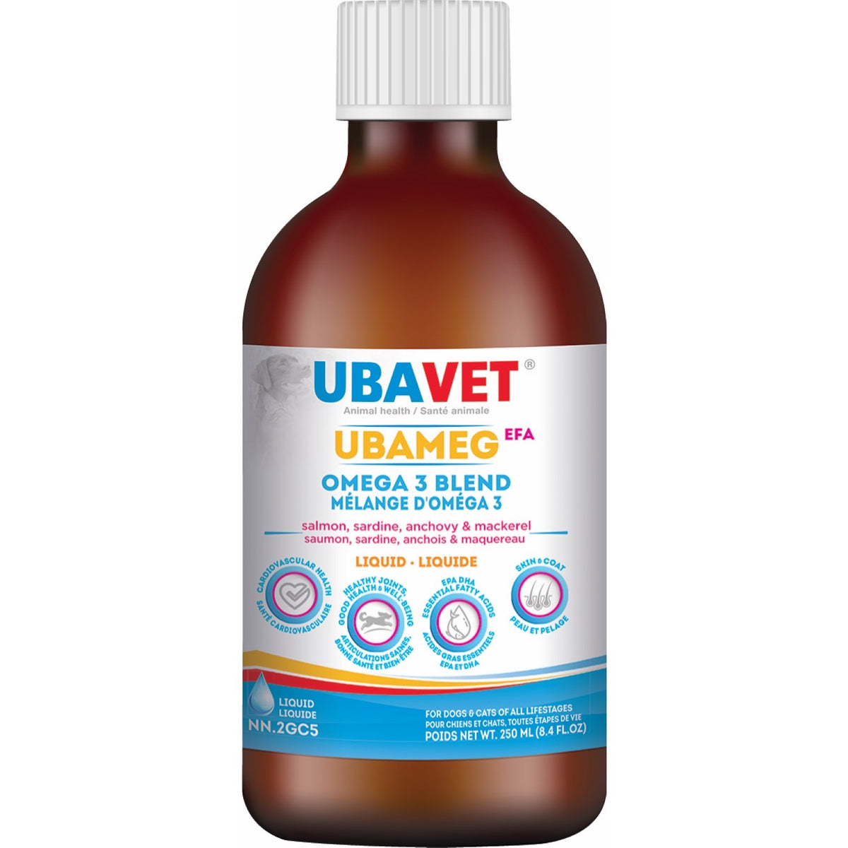 Ubameg EFA Omega 3 Four Blend Liquid for Cats and Dogs - 250 mL - product image 1