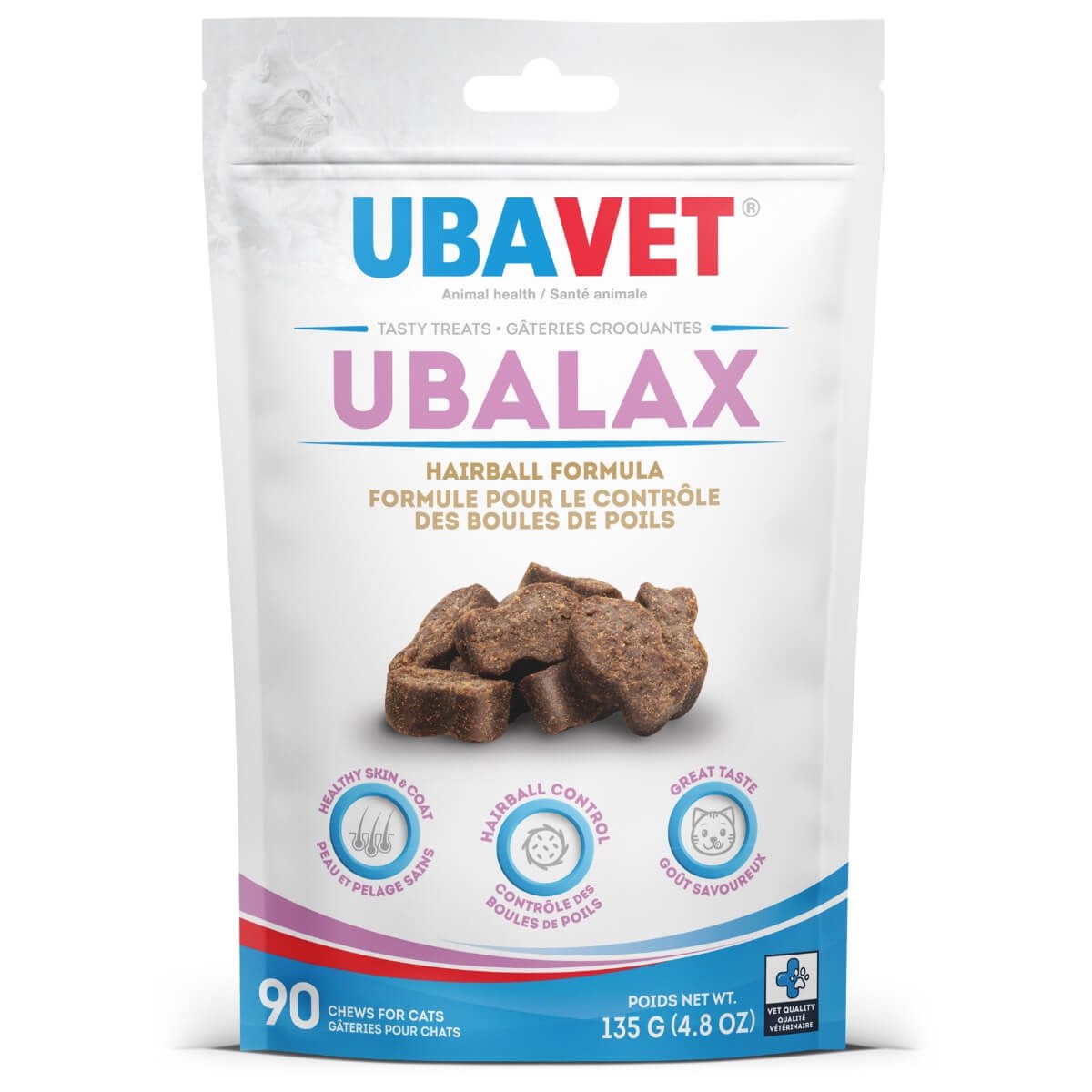 Ubalax Hairball Formula for Cats, Chicken, 90 Chews