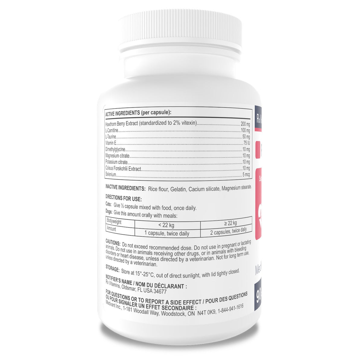 Rx Vitamins Formula CV for Cats and Dogs 90 Cap - Default Title - product image 2