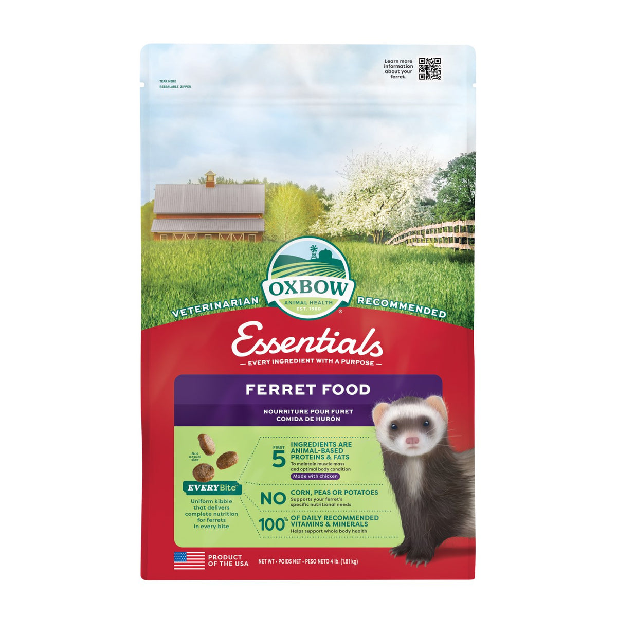 Essentials Ferret Food for Small Pets 1.81 kg Bag - Default Title - product image 1