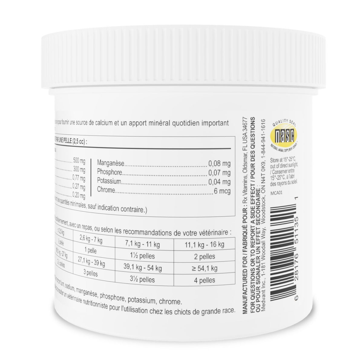 Rx Vitamins Canine Minerals Powder for Dogs (Original) 454 g Jar - Default Title - product image 2