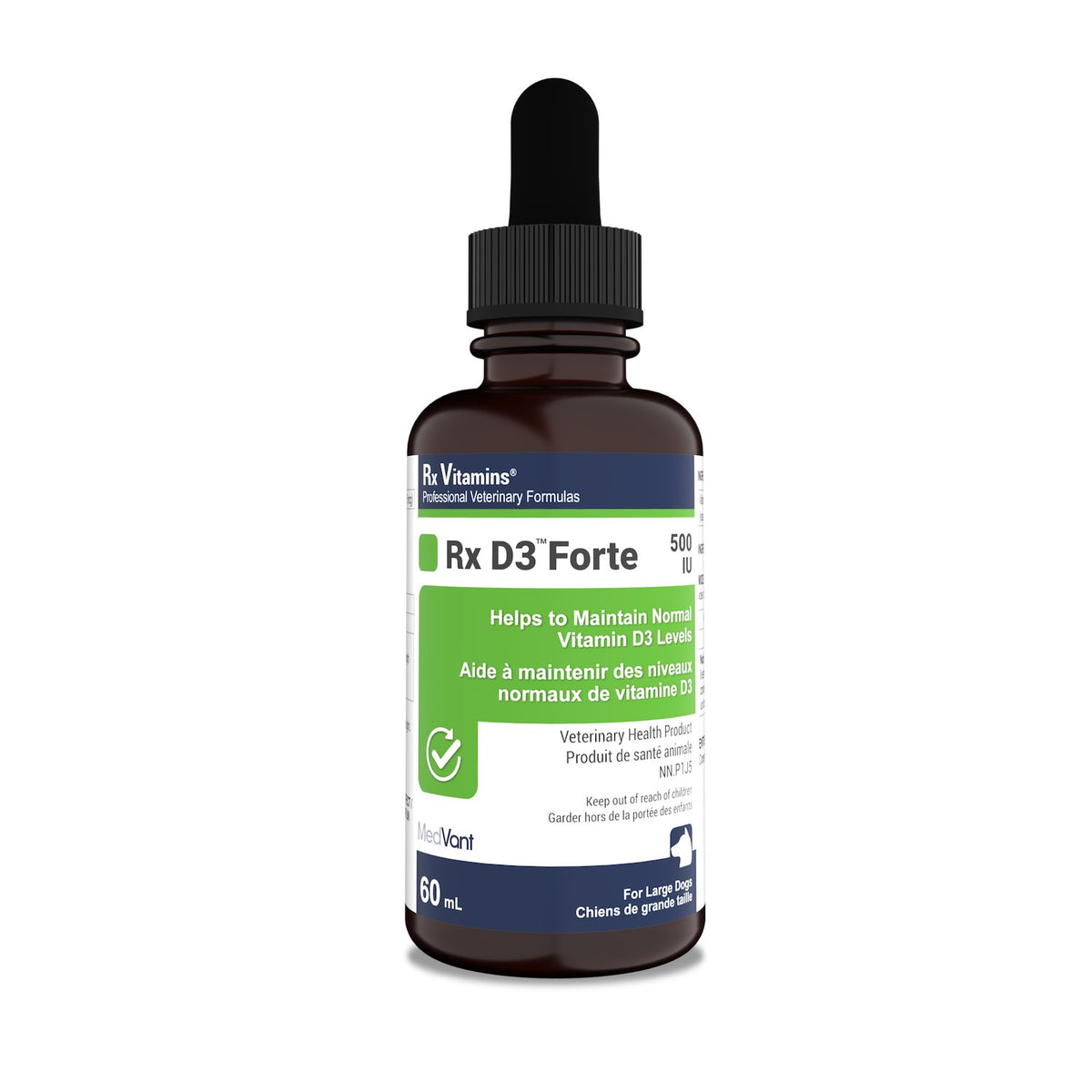 Rx Vitamins Rx D3 Forte for Dogs 60 mL Bottle 12.5 Ug - Default Title - product image 1