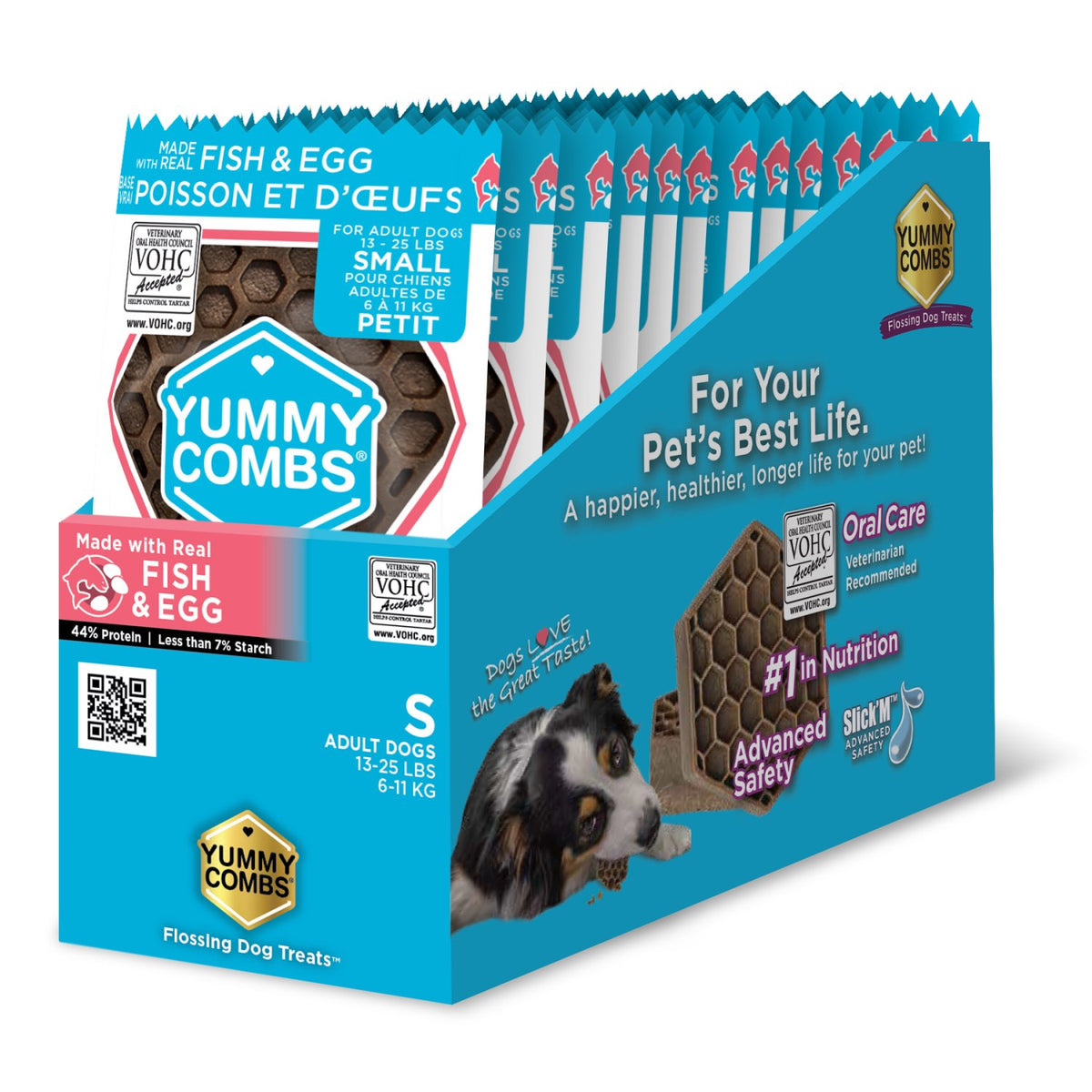 Yummy Combs Dental Treats for Small Dogs Trial Sizes - Fish and Egg - product image 1
