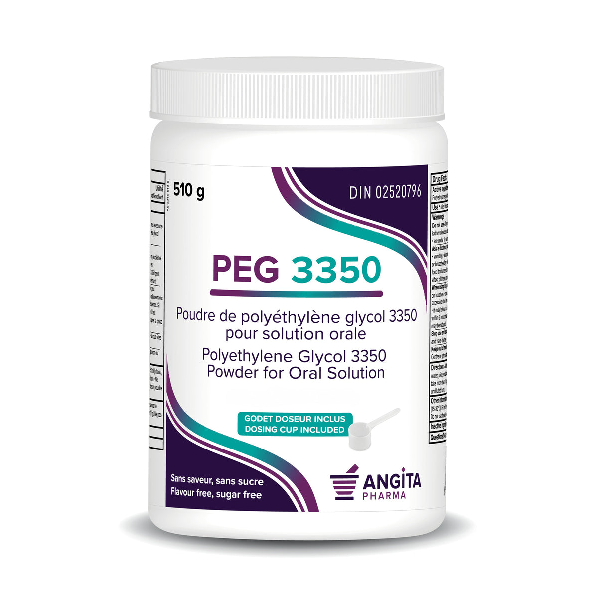 PEG 3350 Laxative Powder 510-g Bottle