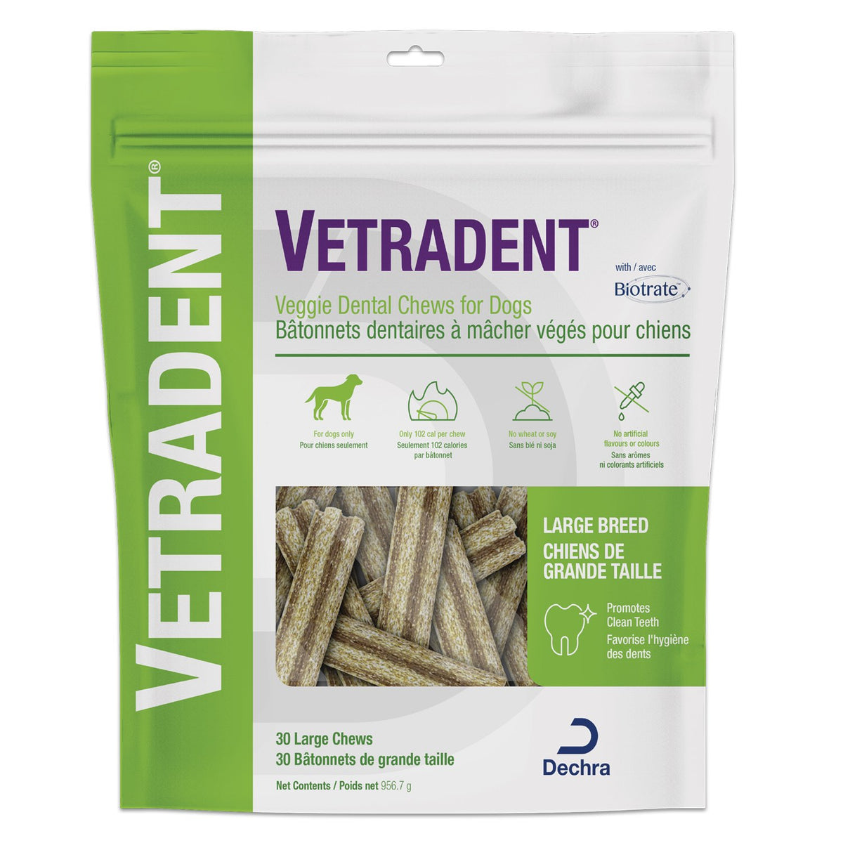 Vetradent Veggie Dental Chews for Large Breed Dogs (Vegetables) Pack of 30 - Default Title - product image 1