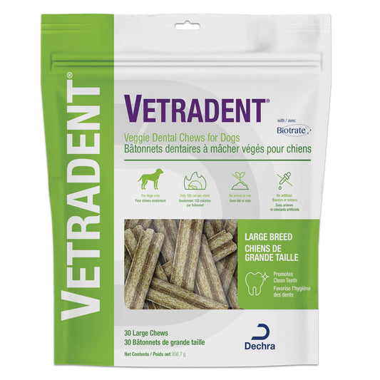 Vetradent Veggie Dental Chews for Large Breed Dogs (Vegetables) Pack of 30 - Default Title - product image 1
