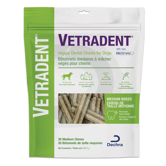 Vetradent Veggie Dental Chews for Medium Breed Dogs (Vegetables) Pack of 30 - Default Title - product image 1
