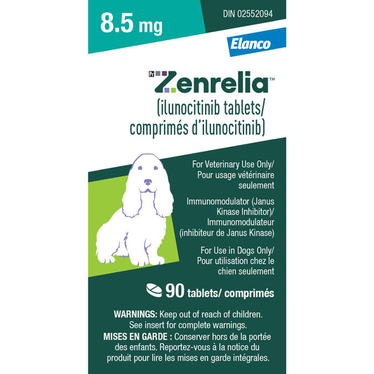 Zenrelia Tablets for Dogs, Aqua 8.5 mg, 90 Tablets