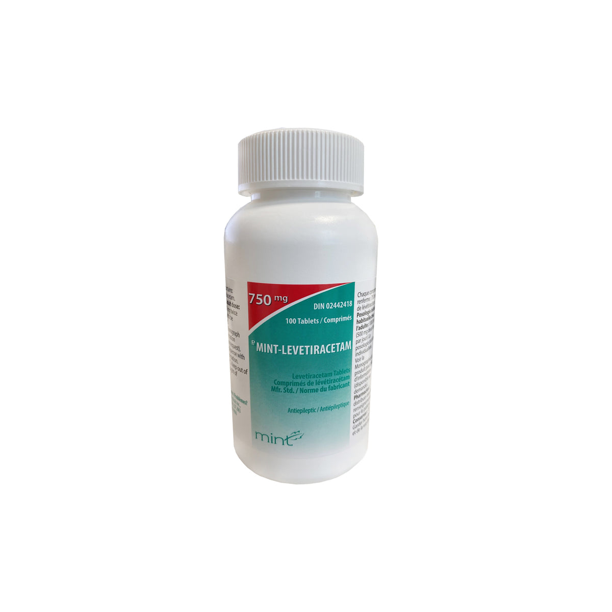 Levetiracetam Tablets, 750 mg, 100 Tablets
