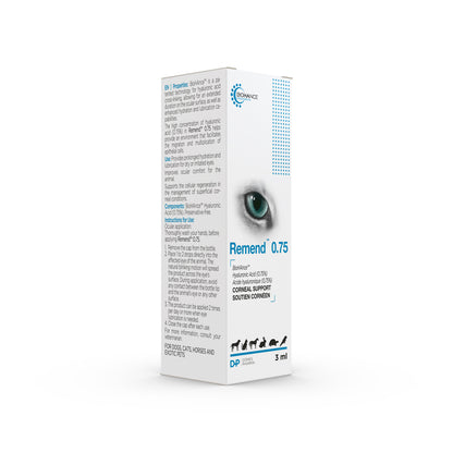 Remend 0.75 Corneal Support for Cats, Dogs, Horses and Small Pets 3 mL Bottle 0.75 % - Default Title - product image 1