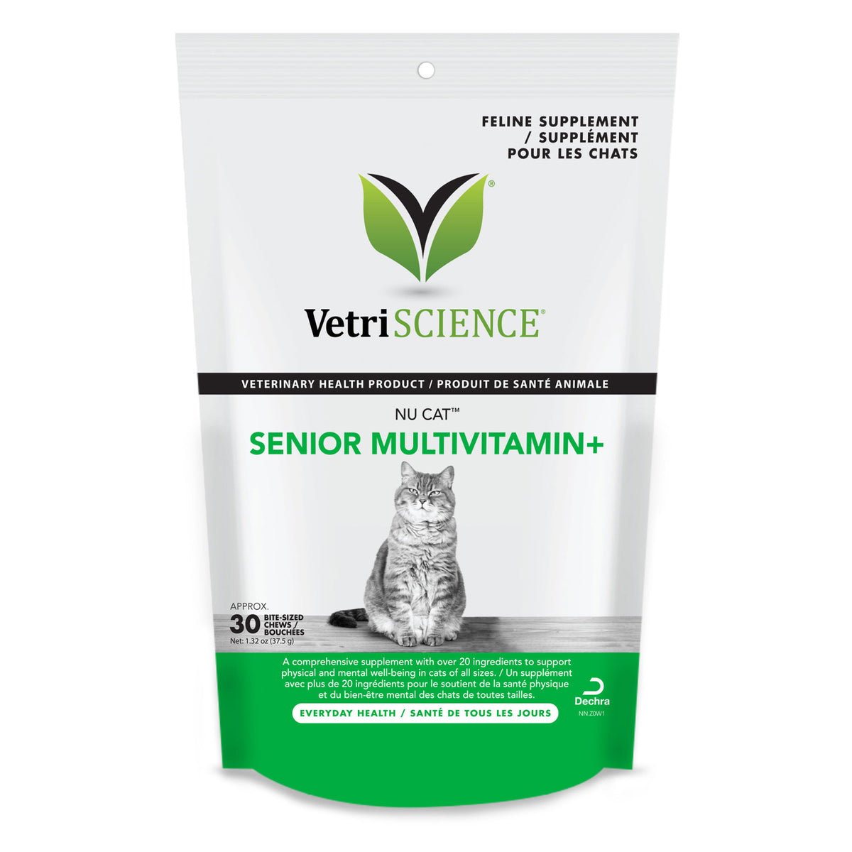 NU CAT Senior Multivitamin+ Chews for Cats (Original) 37.5 g Bag - Default Title - product image 1