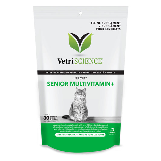 NU CAT Senior Multivitamin+ Chews for Cats (Original) 37.5 g Bag - Default Title - product image 1