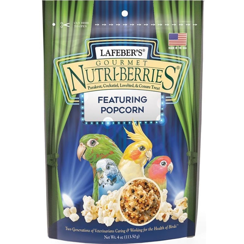 Nutri-Berries Popcorn for Parakeets, Cockatiel, Lovebirds and Conures (Original) 113.5 g Bag - Default Title - product image 1