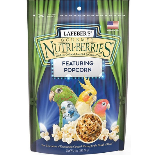 Nutri-Berries Popcorn for Parakeets, Cockatiel, Lovebirds and Conures (Original) 113.5 g Bag - Default Title - product image 1