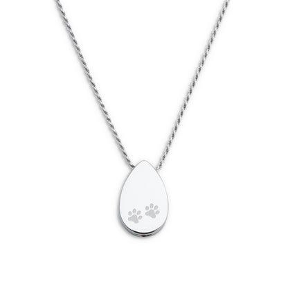 Cremation Pendant-Teardrop with Paw Prints 1 Unit - Default Title - product image 1