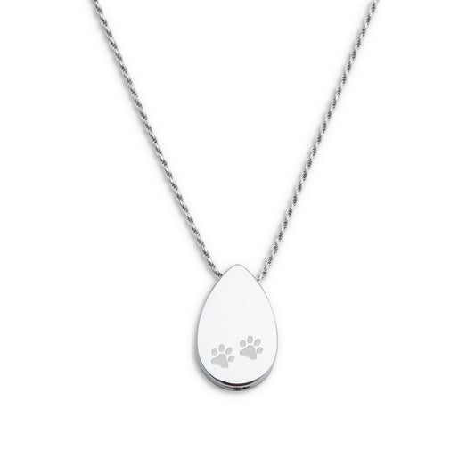 Cremation Pendant-Teardrop with Paw Prints 1 Unit - Default Title - product image 1