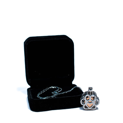 Cremation Pendant-Rose Gold Paw Print Cage 1 Unit - Default Title - product image 4