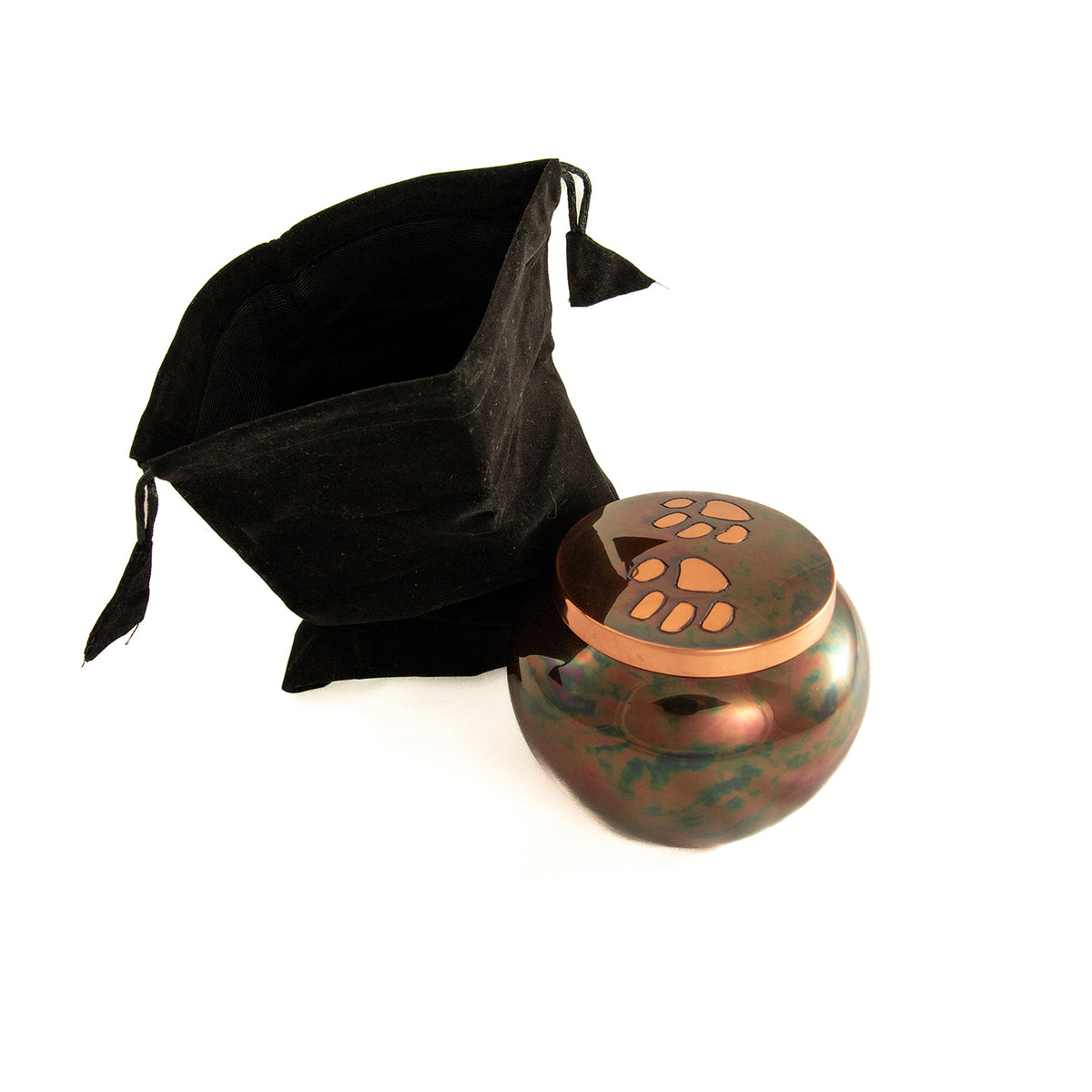 Urn Odyssey Copper Raku Two Paw Prints - Standard - product image 4