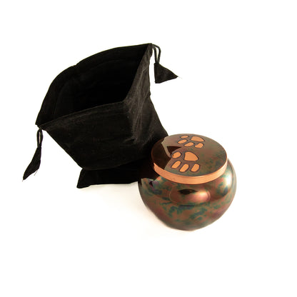 Urn Odyssey Copper Raku Two Paw Prints - Standard - product image 4