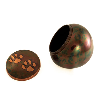 Urn Odyssey Copper Raku Two Paw Prints - Large - product image 3
