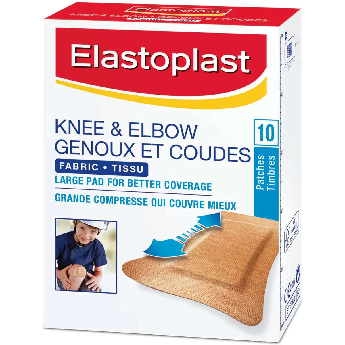 Elastoplast Knee & Elbow Fabric Adhesive Bandages, 10 Strips product image