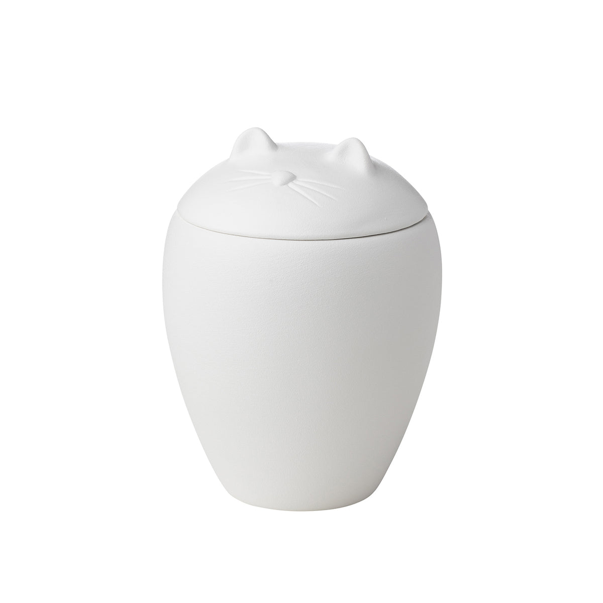 Urn Stoneware-White Cat for Pets 1 Unit - Default Title - product image 1