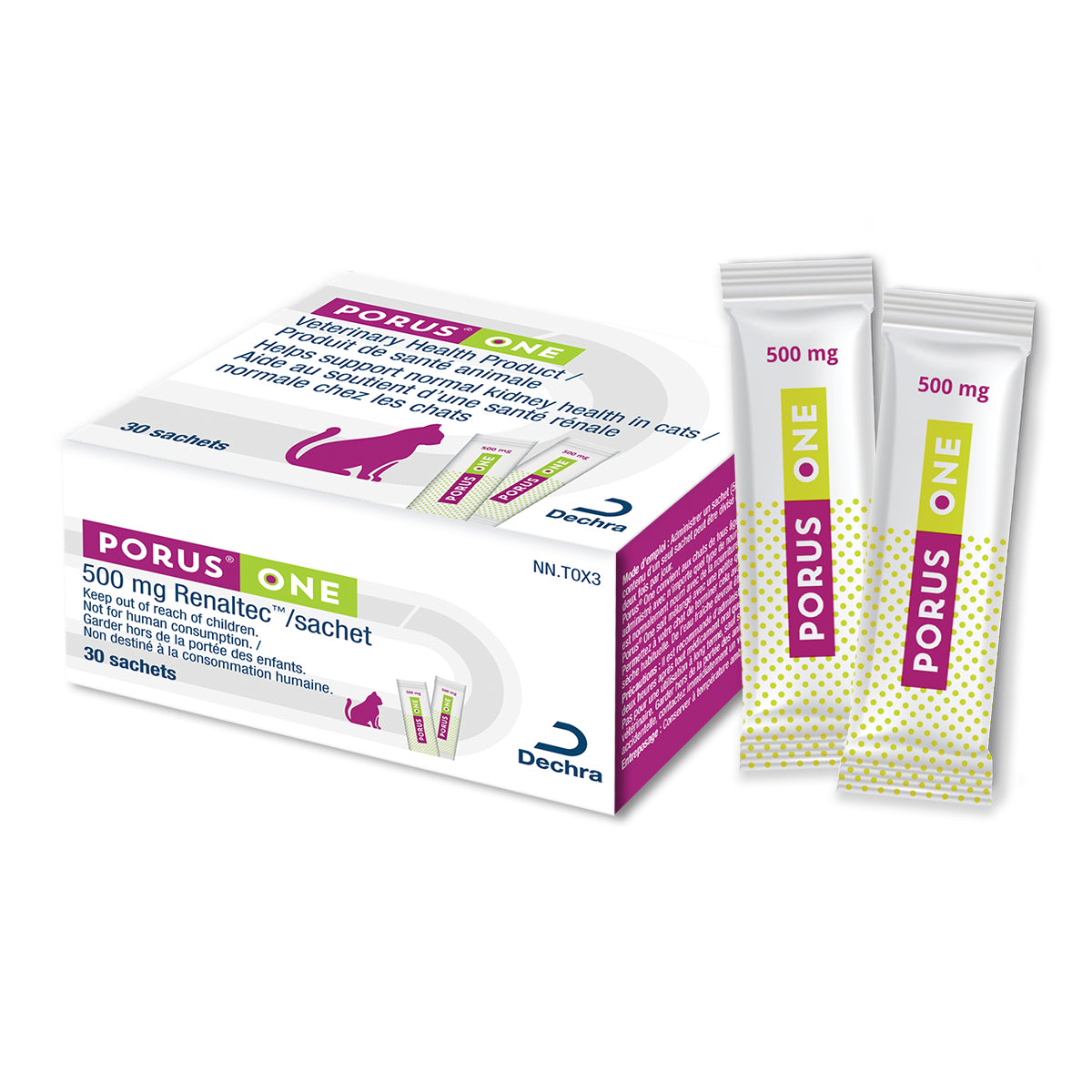 Porus One Powder Pkg/30 Pouches for Cats 500 mg - Default Title - product image 1
