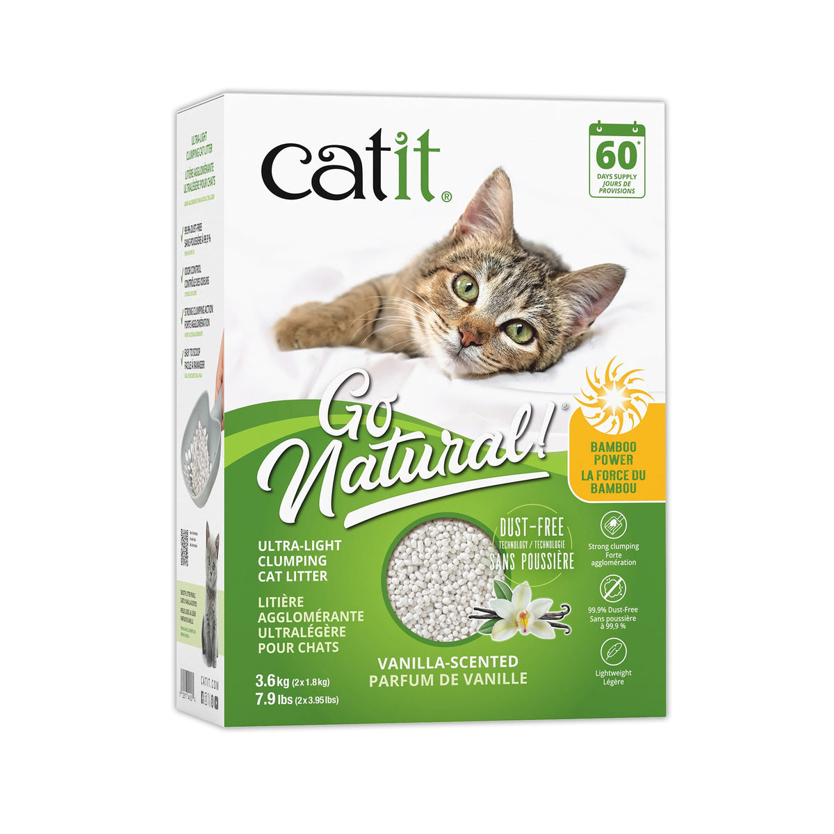 Clumping Litter Go Natural! Ultra-Light Pea Husk Vanilla for Cats 3.6 kg - Default Title - product image 1