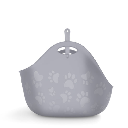 Litter Box with Scoop for Cats (Grey) 1 Unit - Default Title - product image 2