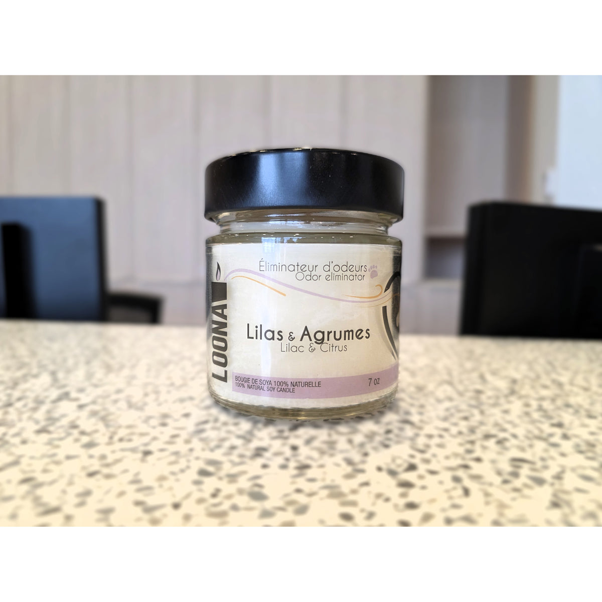 Candle LOONA with Odour Eliminator-Lilac and Citrus 1 Unit - Default Title - product image 2