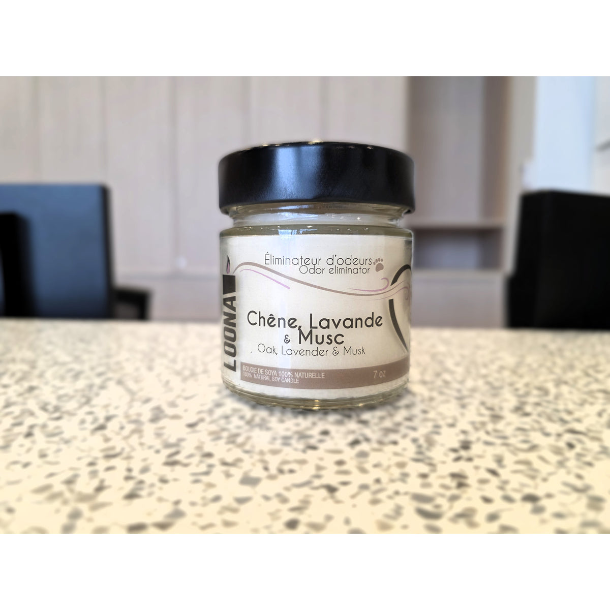 Candle LOONA with Odour Eliminator-Oak, Lavander and Musk 1 Unit - Default Title - product image 2