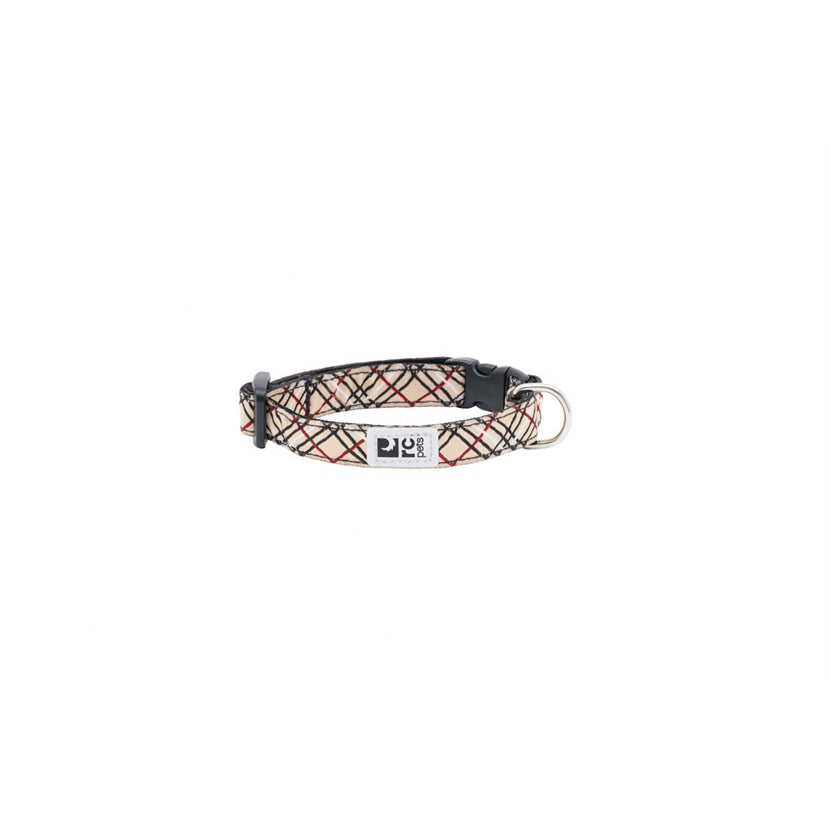 Patterned Petite Clip Collar for Dogs, Tan Tartan, XXSmall - Default Title - product image 1