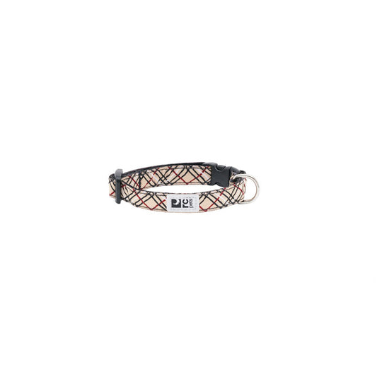 Patterned Petite Clip Collar for Dogs, Tan Tartan, XXSmall - Default Title - product image 1