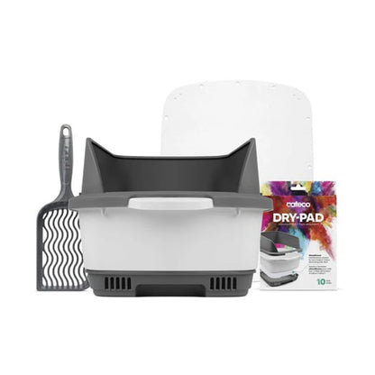 Litter Pan Cateco Starter Kit-Grey for Cats (Grey) 1 Unit - view 1