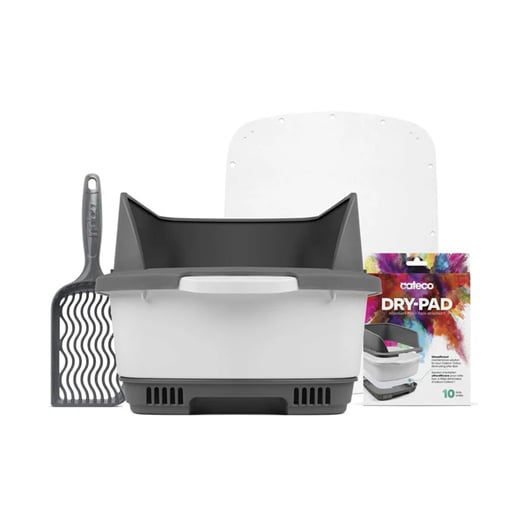 Litter Pan Cateco Starter Kit-Grey for Cats (Grey) 1 Unit - view 1