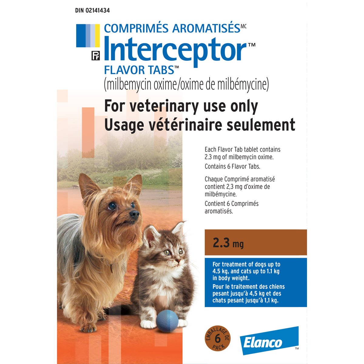 Interceptor Flavor Tabs for Cats and Dogs, Brown / Brun, 6 Chews - view 1