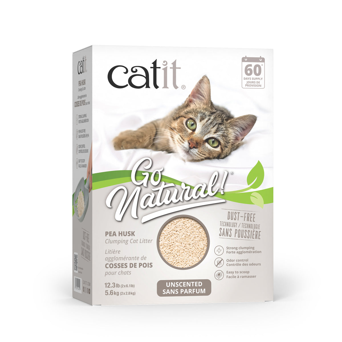 Clumping Litter Go Natural! Pea Husk Unscented for Pets 5.6 kg Bag - Default Title - product image 1