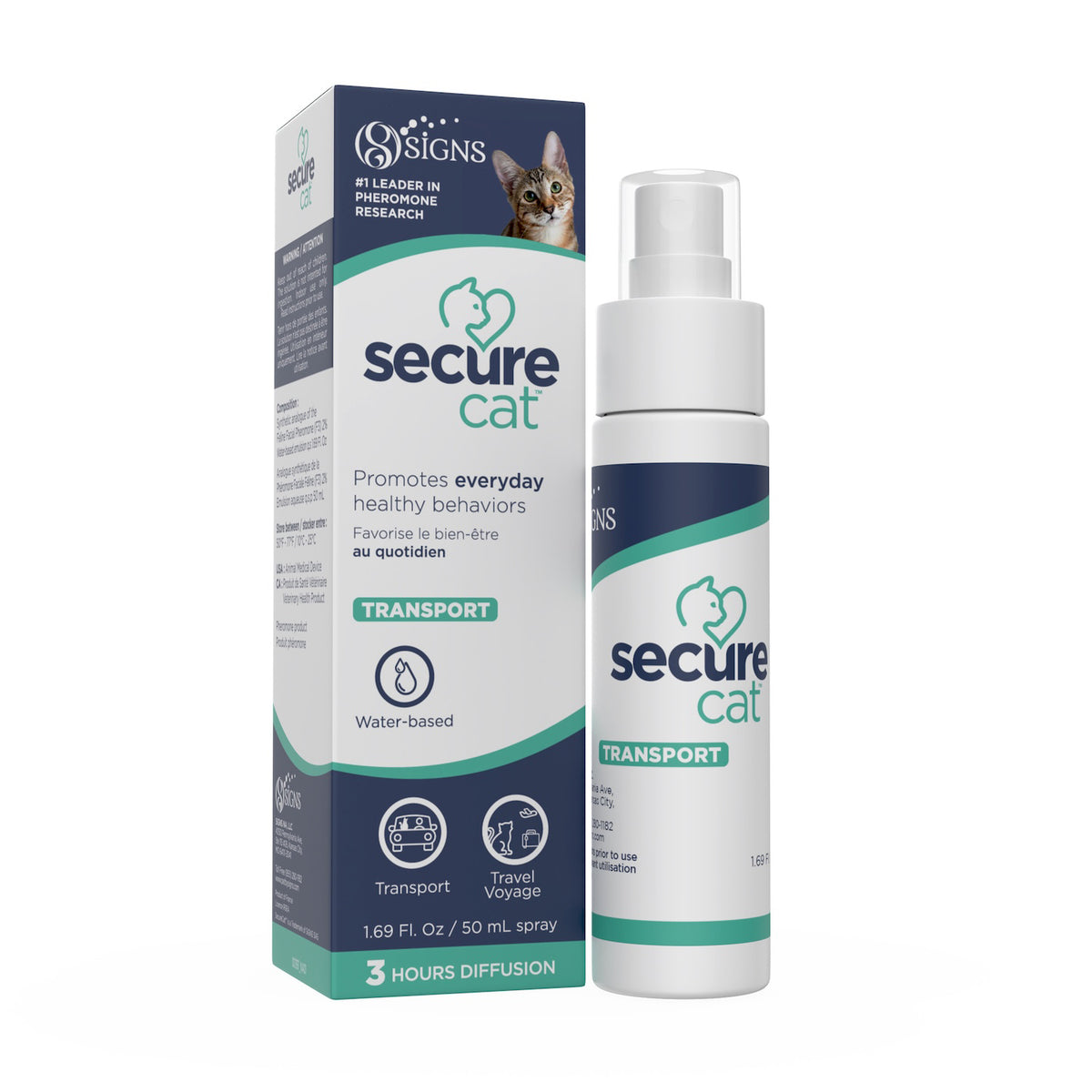 SecureCat Transport Water-Based Spray for Cats 50 mL Spray Bottle - Default Title - product image 2