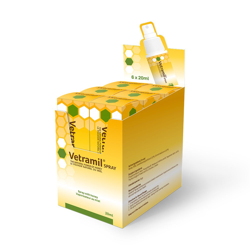 Vetramil Spray with Honey-Display for Dogs 1 Display - Default Title - product image 1
