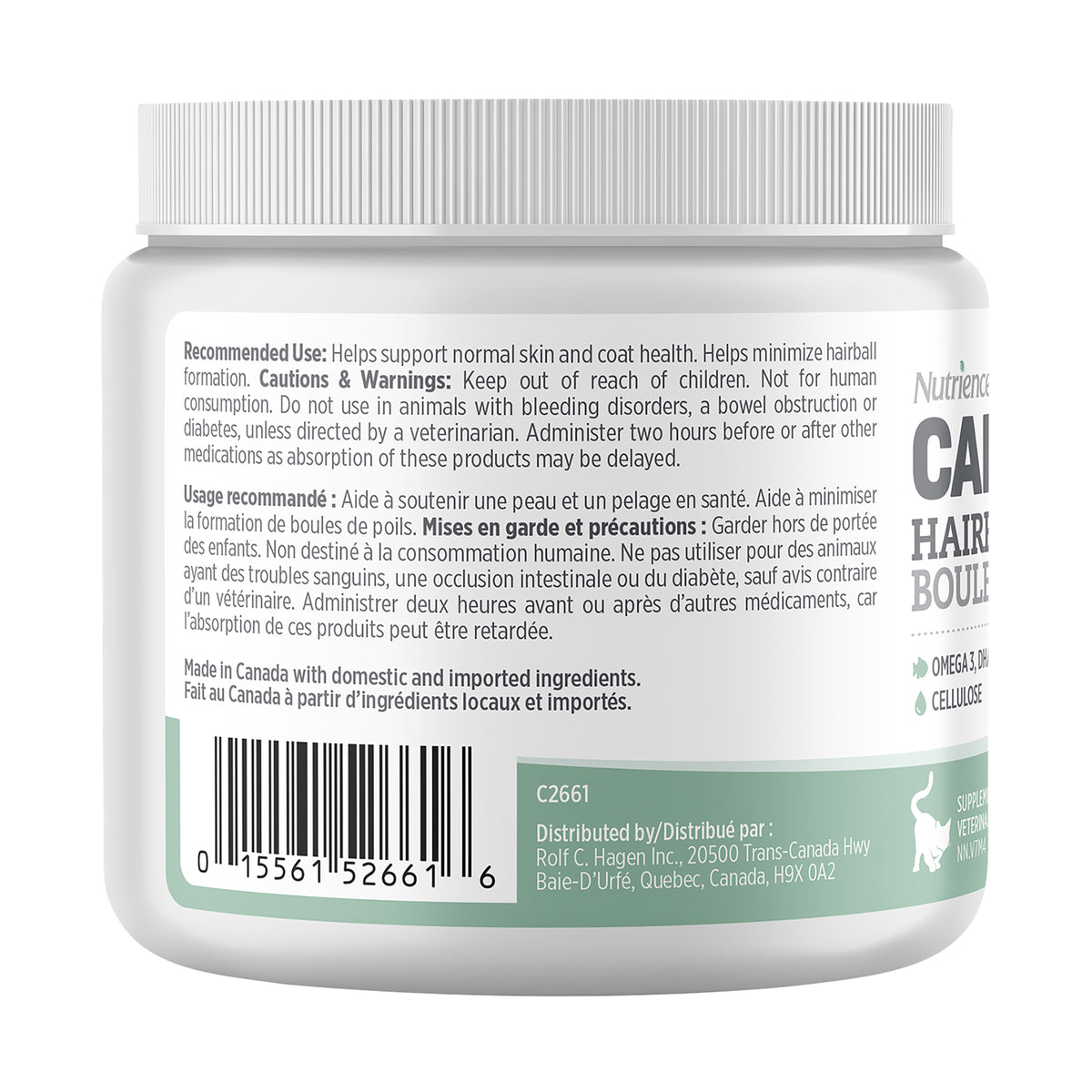 Nutrience Care Skin & Coat/Hairball+ Supplement for Cats (Fish) 180 g Jar - Default Title - product image 2