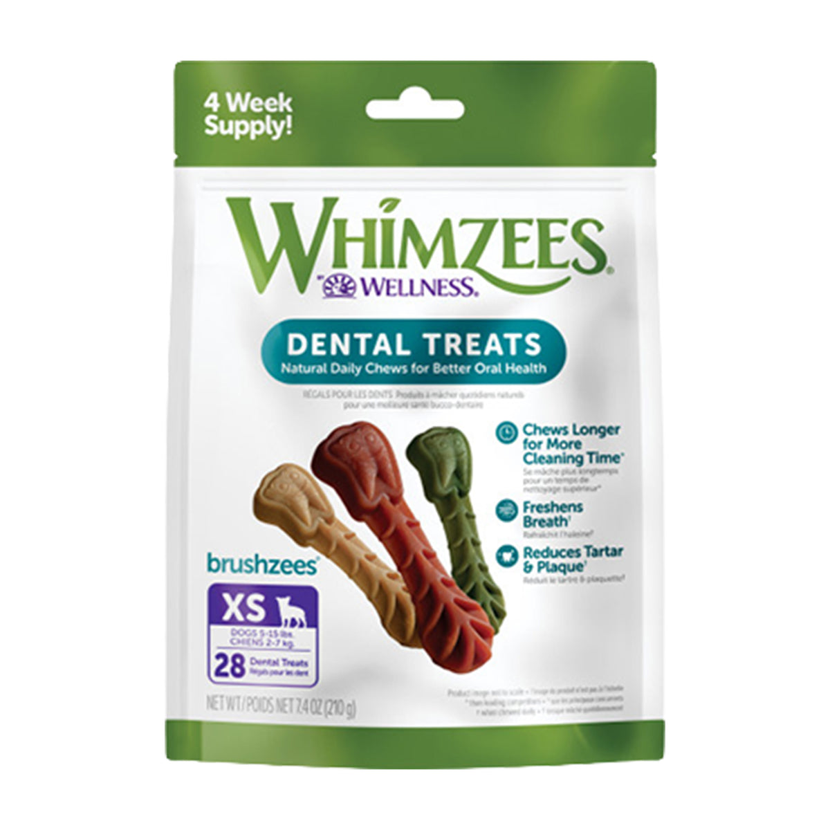 Whimzees Brushzees for Extra Small Dogs (Original) 28 Units - Default Title - product image 1