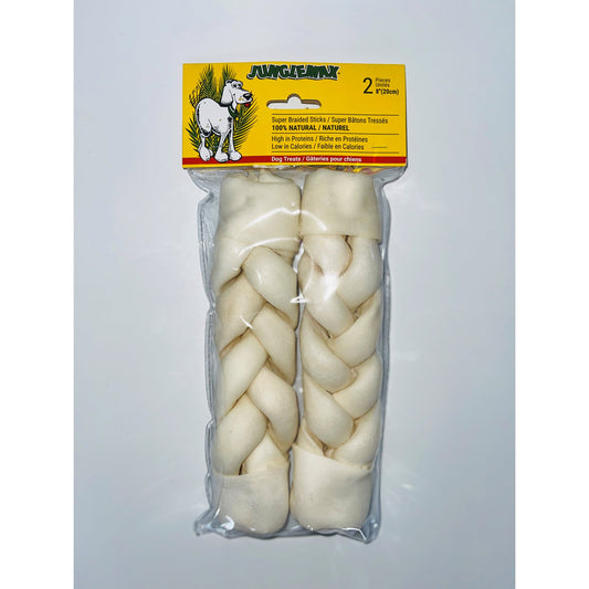 Treat White Braided Stick for Dogs (Original) (20 cm), Pack of 2 Sticks - Default Title - product image 1