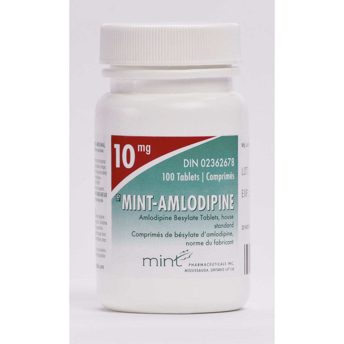 Mint-Amlodipine, 10 mg, 100 Tablets