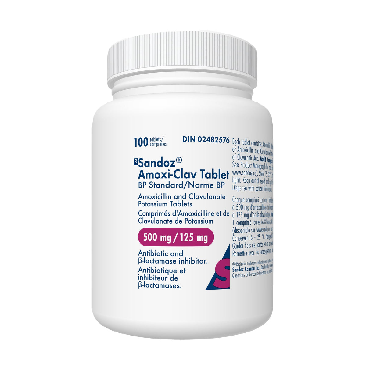Amoxi-Clav Tablet, 500/125 mg, 100 Tablets