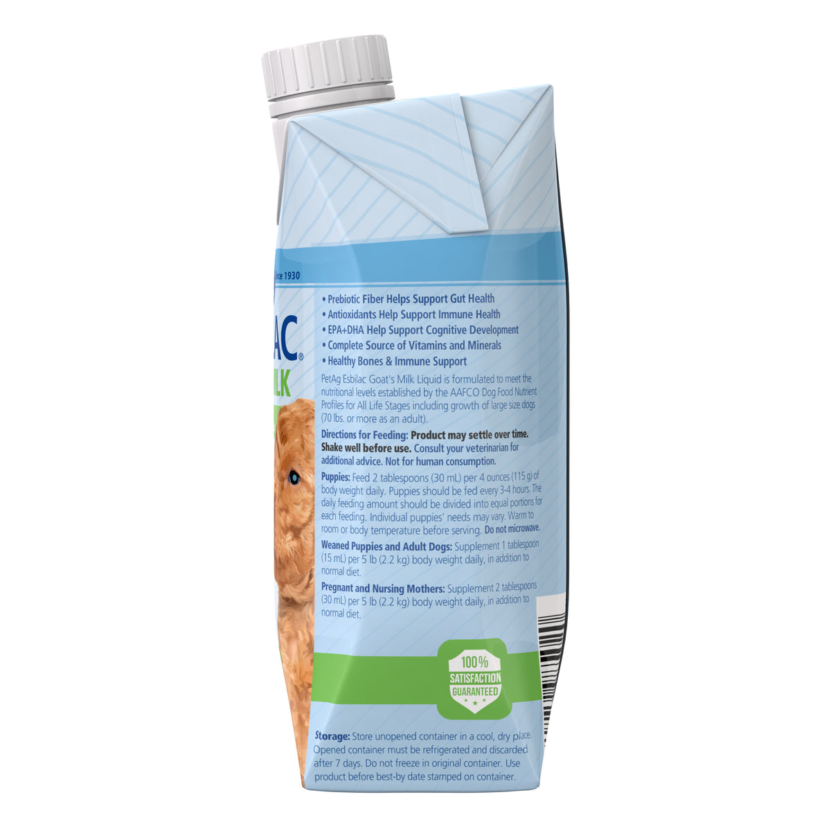 Esbilac goat's Milk Liquid for Puppies Tetra-Pack for Dogs Pack of 12, 473 mL - Default Title - product image 2
